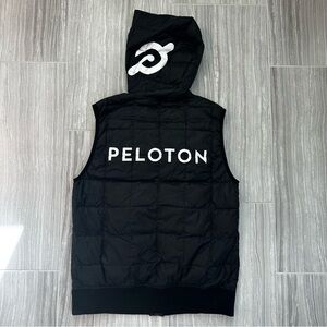 Taion x Peloton Goose Down Hooded Puffer Vest L | Black Lightweight
